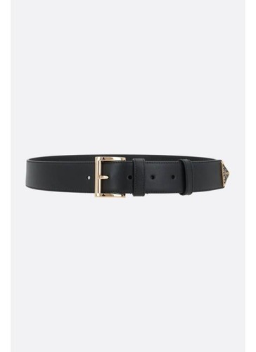 Prada triangle logo leather - prada,