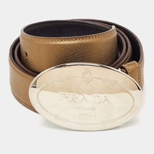 Prada Logo 85CM Metallic Gold