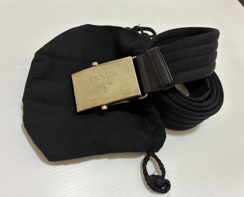 Prada black fabric belt a - fabric, belt.