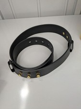 PRADA Leather Belt with Gold