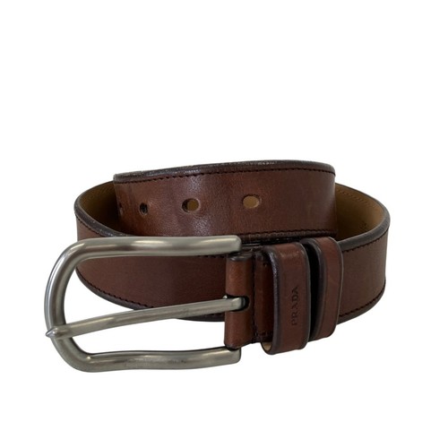 Prada single pin leather belt - single,